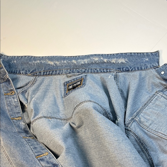 Five.By.Five Women’s Distressed Blue Denim Jacket With Girls on back Sz 3X - Picture 10 of 13